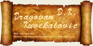 Dragovan Kuvekalović vizit kartica